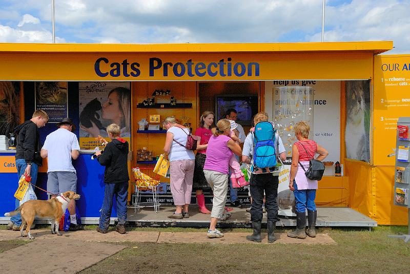 DSC_0049.jpg - Nikon D200 - New Forest Show 2007 - Cats Protection Standard on soggy water logged ground.