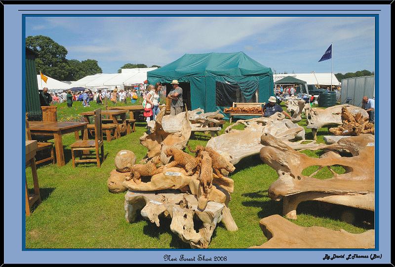 DSC_3227.jpg - Nikon D300 New Forest Show 2008 - bench carved out of wood at the New Forest Show.